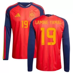 Camiseta Manga Larga España Lamine Yamal 19 Hombre Primera Mundial 2026