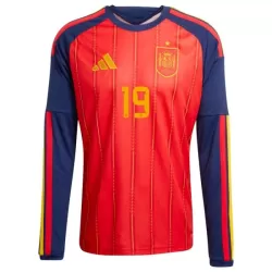 Camiseta Manga Larga España Lamine Yamal 19 Hombre Primera Mundial 2026