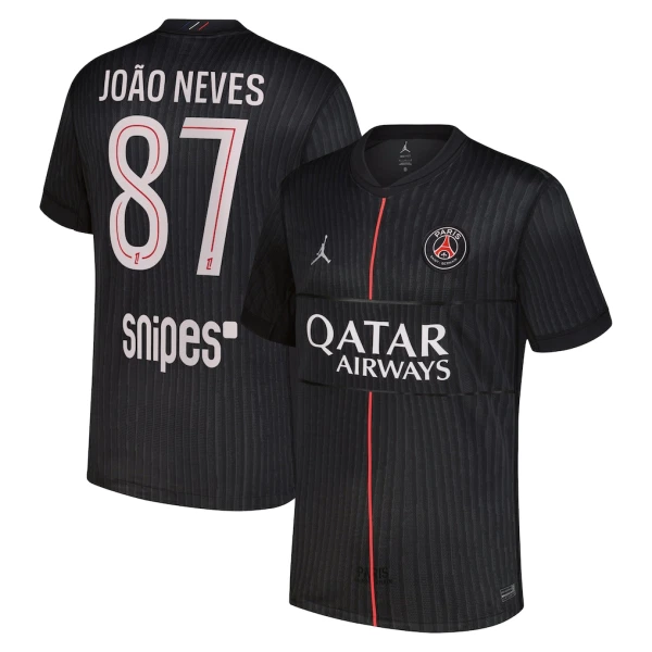 Camiseta Paris Saint-Germain Joao Neves 87 Cuarta Hombre Jordan 25/26 Camiseta Paris Saint-Germain Joao Neves 87 Cuarta Hombre Jordan 25/26