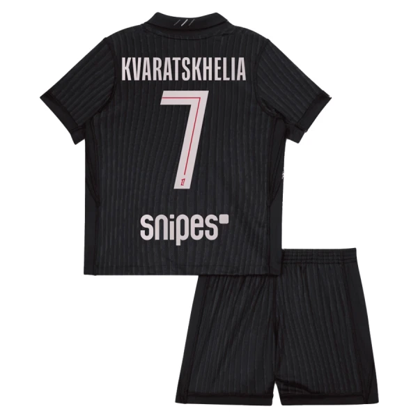Conjunto Paris Saint-Germain Kvaratskhelia 7 Cuarta Niño Jordan 25/26