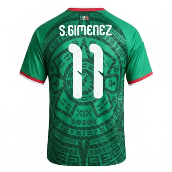 Camiseta México S.Gimenez 11 Hombre Primera Mundial 2026