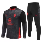 AC Milan Sudadera De Entrenamiento Hombre Cremallera Cuarto 25/26 Negra