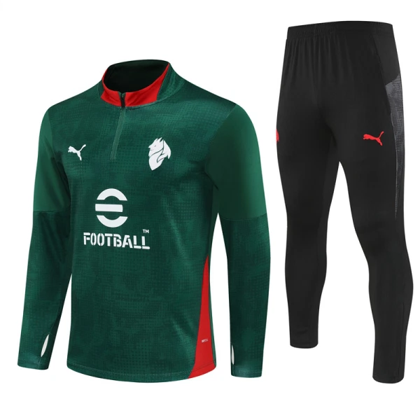 AC Milan Sudadera De Entrenamiento Hombre Cremallera Cuarto 25/26 Verde