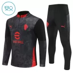AC Milan Sudadera De Entrenamiento Niño Cremallera Cuarto 25/26 Negra