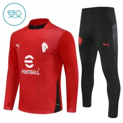 AC Milan Sudadera De Entrenamiento Niño Cremallera Cuarto 25/26 Roja
