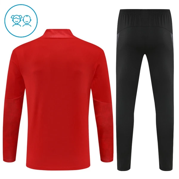 AC Milan Sudadera De Entrenamiento Niño Cremallera Cuarto 25/26 Roja