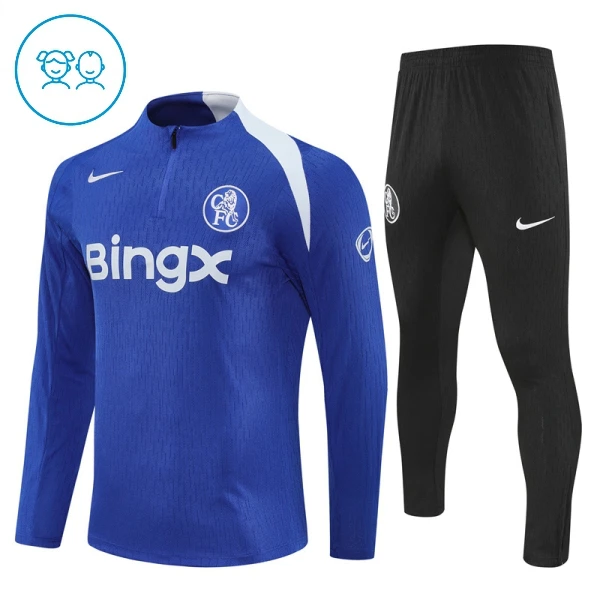 Chelsea Sudadera De Entrenamiento Niño Cremallera Cuarto 25/26 Azul