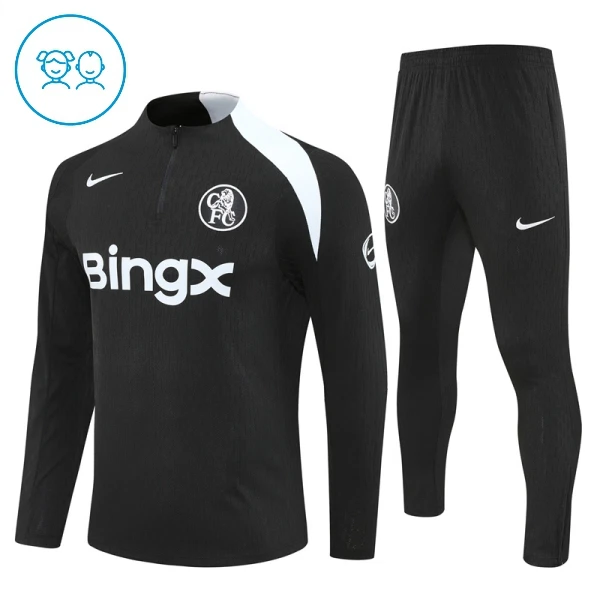Chelsea Sudadera De Entrenamiento Niño Cremallera Cuarto 25/26 Negra Chelsea Sudadera De Entrenamiento Niño Cremallera Cuarto 25/26 Negra