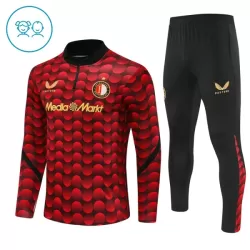 Feyenoord Rotterdam Sudadera De Entrenamiento Niño Cremallera Cuarto 25/26 Roja