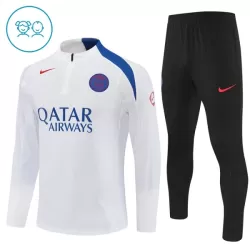 Paris Saint-Germain Sudadera De Entrenamiento Niño Cremallera Cuarto 25/26 Blanca