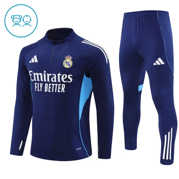 Real Madrid Sudadera De Entrenamiento Niño Cremallera Cuarto 25/26 Navy