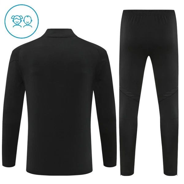 Real Madrid Sudadera De Entrenamiento Niño Cremallera Cuarto 25/26 Negra