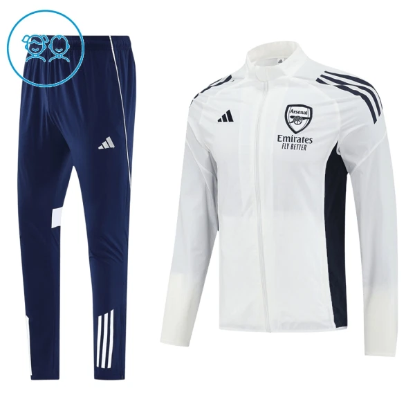 Arsenal Conjunto De Chaqueta De Entrenamiento Niño 25/26 Blanca Arsenal Conjunto De Chaqueta De Entrenamiento Niño 25/26 Blanca