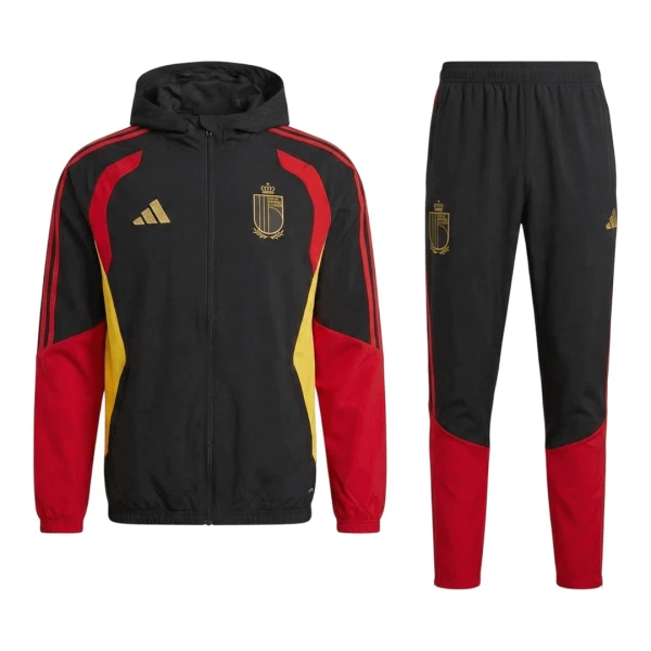 Bélgica Chaqueta De Entrenamiento Con Capucha Hombre 26/27 Negra Bélgica Chaqueta De Entrenamiento Con Capucha Hombre 26/27 Negra
