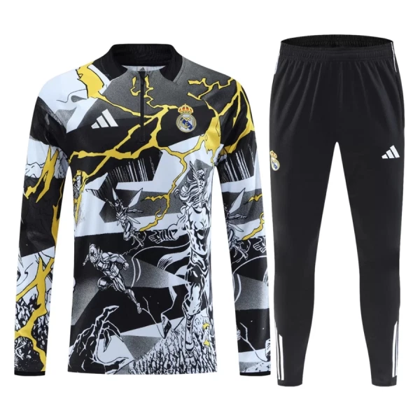 Real Madrid Marvel Sudadera De Entrenamiento Hombre Cremallera Cuarto 26/27 Negra