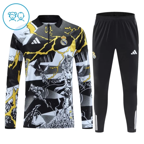 Real Madrid Marvel Sudadera De Entrenamiento Niño Cremallera Cuarto 26/27 Negra