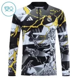 Real Madrid Marvel Sudadera De Entrenamiento Niño Cremallera Cuarto 26/27 Negra