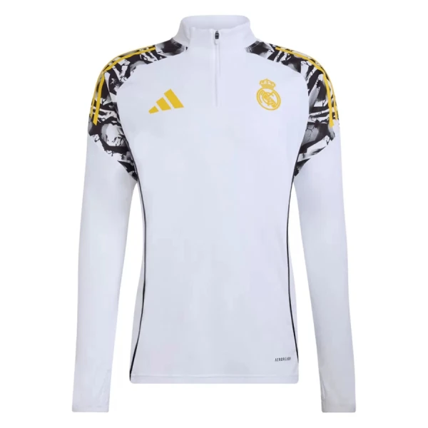 Real Madrid Sudadera De Entrenamiento Hombre Cremallera Cuarto 26/27 Blanca