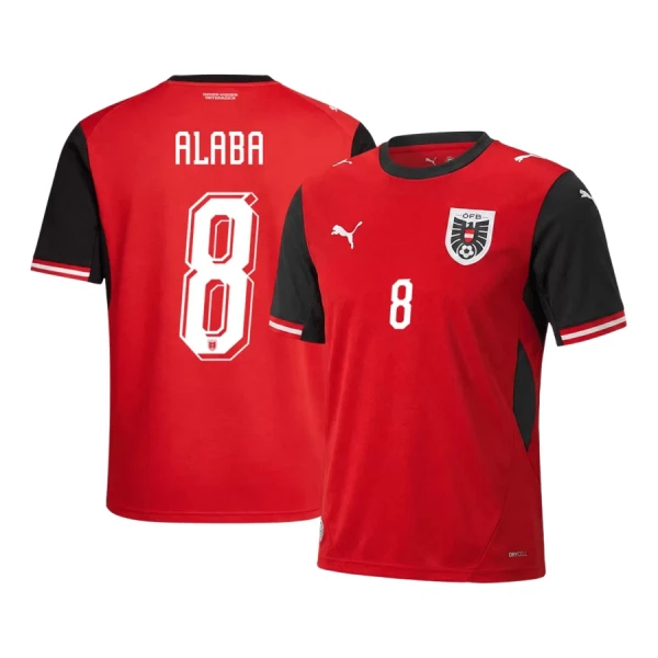Camiseta Austria Alaba 8 Hombre Primera Mundial 2026 Camiseta Austria Alaba 8 Hombre Primera Mundial 2026