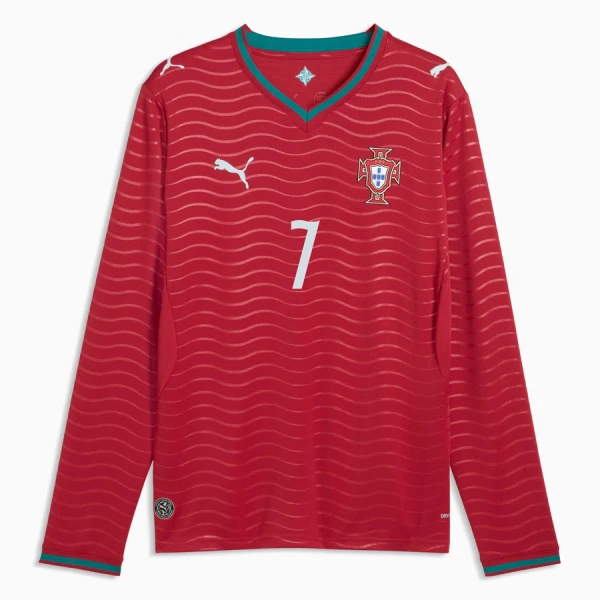 Camiseta Manga Larga Portugal Ronaldo 7 Hombre Primera Mundial 2026