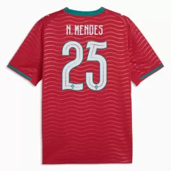 Camiseta Portugal Nuno Mendes 25 Hombre Primera Mundial 2026