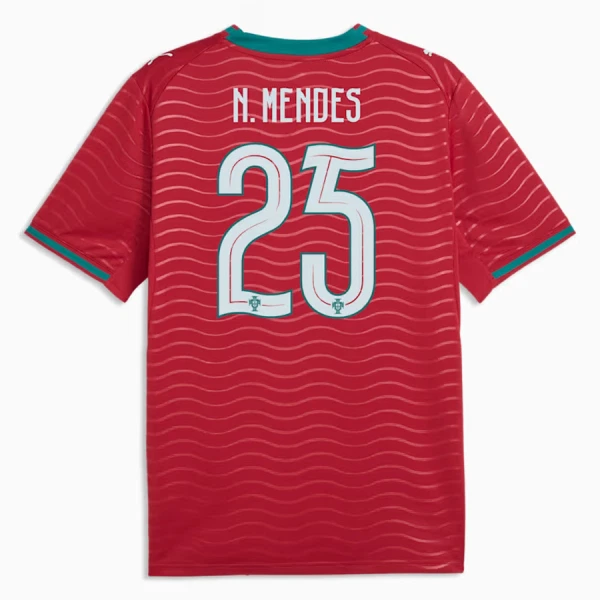Camiseta Portugal Nuno Mendes 25 Hombre Primera Mundial 2026 Camiseta Portugal Nuno Mendes 25 Hombre Primera Mundial 2026