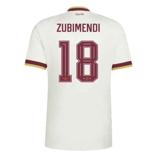 Camiseta España Zubimendi 18 Hombre Segunda Mundial 2026