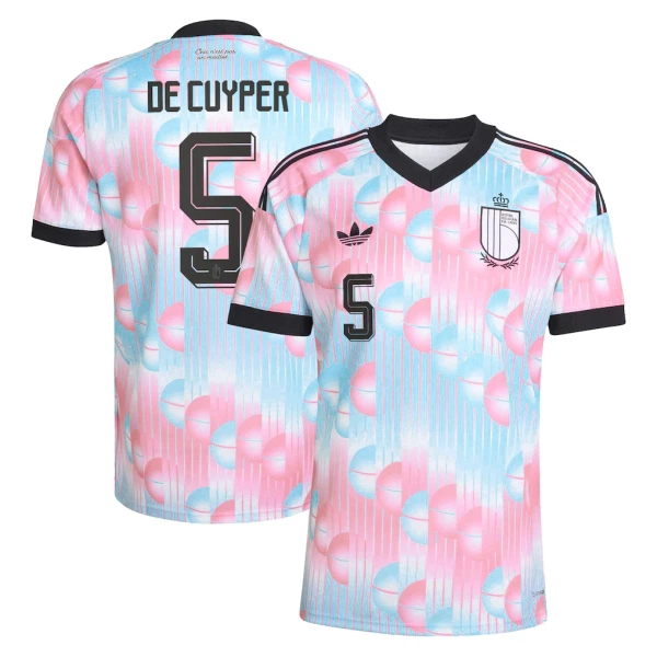 Camiseta Bélgica De Cuyper 5 Hombre Segunda Mundial 2026