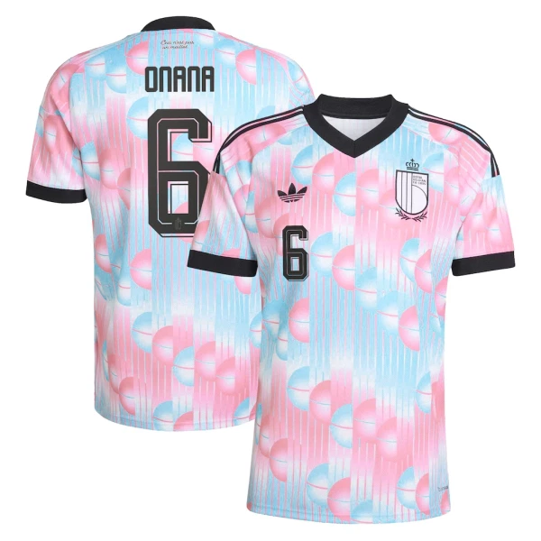 Camiseta Bélgica Onana 6 Hombre Segunda Mundial 2026