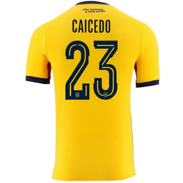 Camiseta Ecuador Caicedo 23 Hombre Primera Mundial 2026 Camiseta Ecuador Caicedo 23 Hombre Primera Mundial 2026