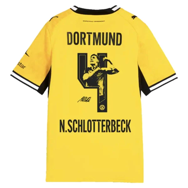 Camiseta Borussia Dortmund N. Schlotterbeck 4 Hombre Primera 26/27 - Especial Camiseta Borussia Dortmund N. Schlotterbeck 4 Hombre Primera 26/27 - Especial