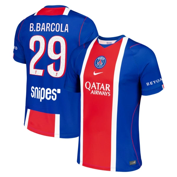 Camiseta Paris Saint-Germain Bradley Barcola 29 Hombre Primera 26/27 Camiseta Paris Saint-Germain Bradley Barcola 29 Hombre Primera 26/27
