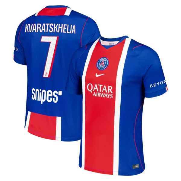 Camiseta Paris Saint-Germain Kvaratskhelia 7 Hombre Primera 26/27 Camiseta Paris Saint-Germain Kvaratskhelia 7 Hombre Primera 26/27