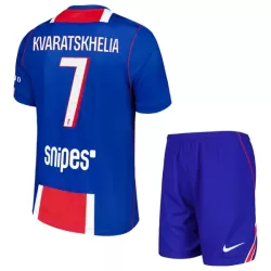 Conjunto Paris Saint-Germain Kvaratskhelia 7 Niño Primera 26/27