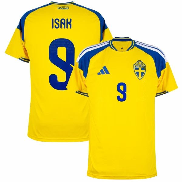 Camiseta Suecia Isak 9 Hombre Primera Mundial 2026 Camiseta Suecia Isak 9 Hombre Primera Mundial 2026