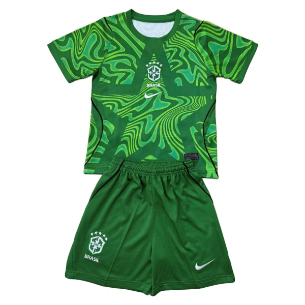 Conjunto Portero Brasil Niño Primera Mundial 2026 Verde