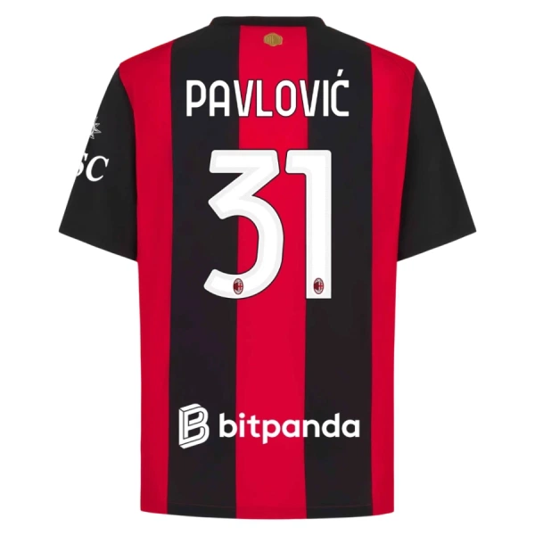 Camiseta AC Milan Pavlovic 31 Hombre Primera 26/27 Camiseta AC Milan Pavlovic 31 Hombre Primera 26/27