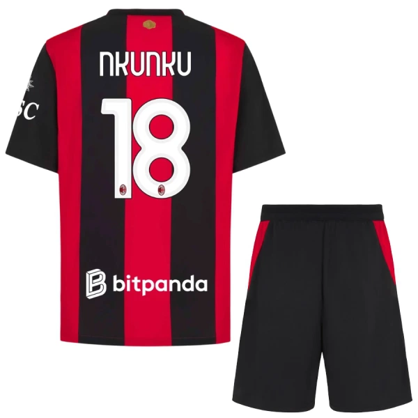 Conjunto AC Milan Nkunku 18 Niño Primera 26/27 Conjunto AC Milan Nkunku 18 Niño Primera 26/27