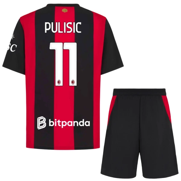 Conjunto AC Milan Pulisic 11 Niño Primera 26/27 Conjunto AC Milan Pulisic 11 Niño Primera 26/27