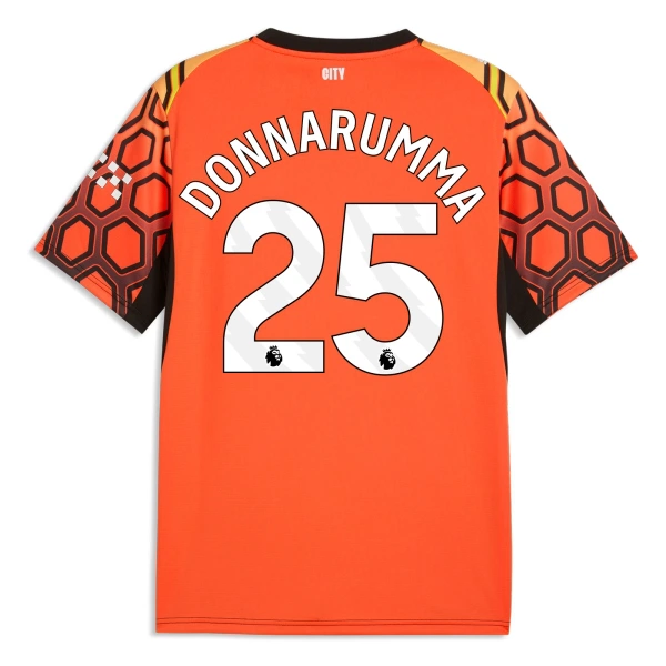 Camiseta Portero Manchester City Donnarumma 25 Hombre Tercera 26/27 Naranja