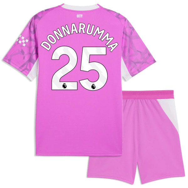 Conjunto Portero Manchester City Donnarumma 25 Niño Segunda 26/27 Rosa