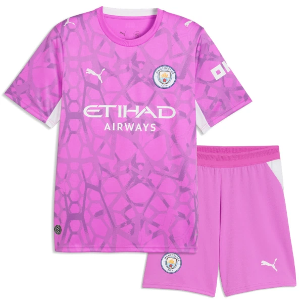 Conjunto Portero Manchester City Niño Segunda 26/27 Rosa