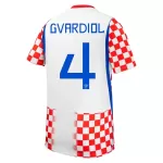 Camiseta Croacia Gvardiol 4 Hombre Primera Mundial 2026