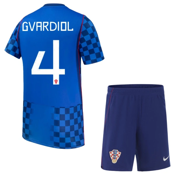 Conjunto Croacia Gvardiol 4 Niño Segunda Mundial 2026