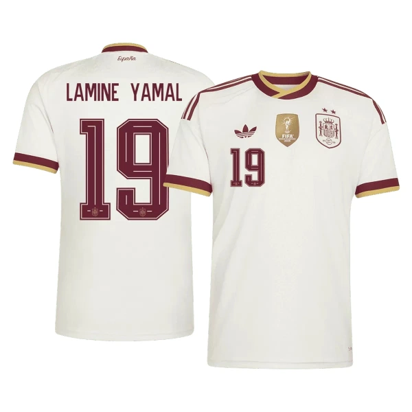 Camiseta España 2 Stars Lamine Yamal 19 Hombre Segunda Mundial 2026 Camiseta España 2 Stars Lamine Yamal 19 Hombre Segunda Mundial 2026