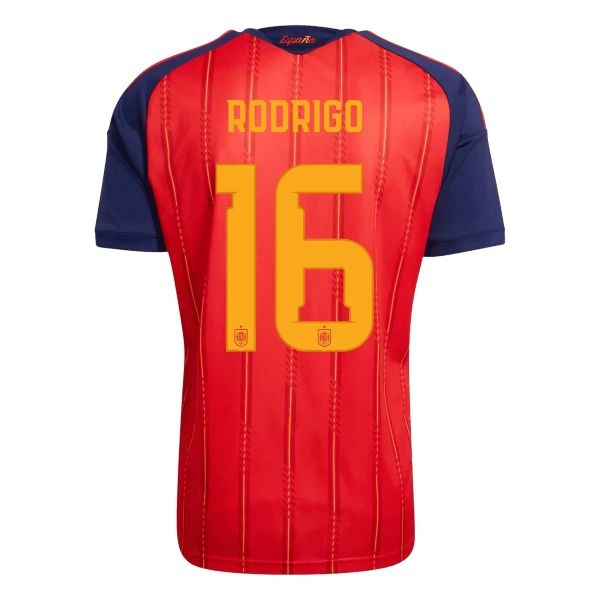 Camiseta España 2 Stars Rodrigo 16 Hombre Primera Mundial 2026