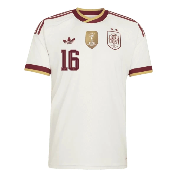 Camiseta España 2 Stars Rodrigo 16 Hombre Segunda Mundial 2026