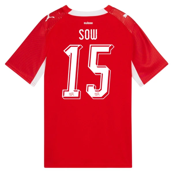 Camiseta Suiza Djibril Sow 15 Hombre Primera Mundial 2026 Camiseta Suiza Djibril Sow 15 Hombre Primera Mundial 2026
