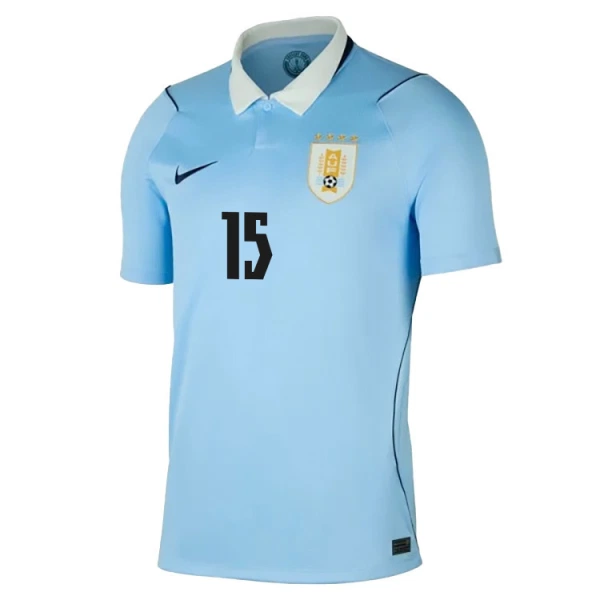 Camiseta Uruguay Federico Valverde 15 Hombre Primera Mundial 2026