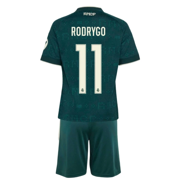 Conjunto Real Madrid Rodrygo 11 Niño Segunda 26/27 Conjunto Real Madrid Rodrygo 11 Niño Segunda 26/27